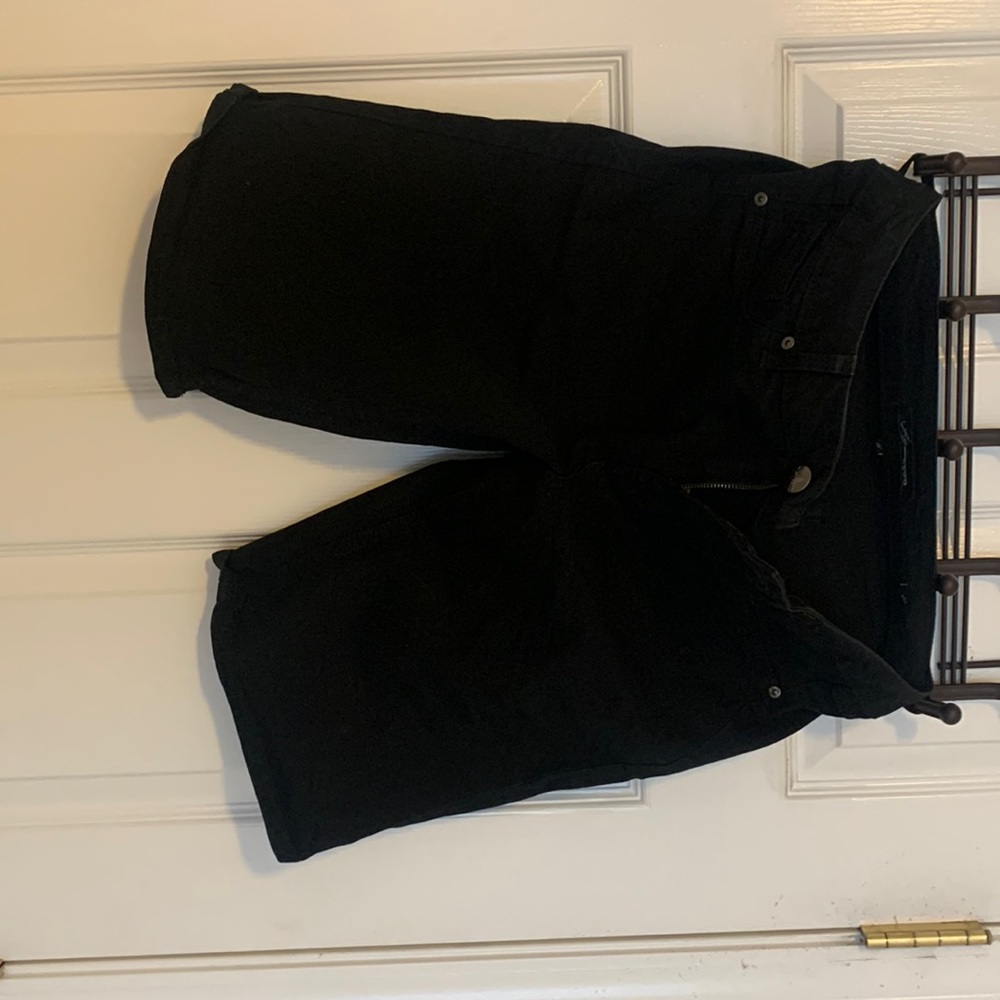 **3/$20 sale - any item $10 and under** Black denim shorts. NWOT.